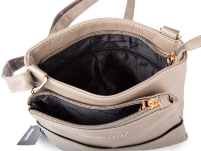 Elegancka mała beżowa torebka damska na ramię Jennifer Jones - obrazek 6
