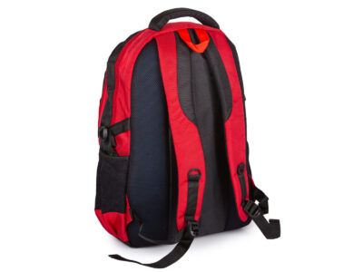 Duży 2-komorowy plecak szkolny / sportowy / do pracy w kolorze czerwonym - obrazek 3