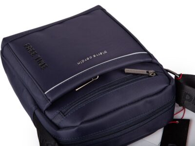 Granatowa torba męska na ramię Pierre Cardin - średnia  i wygodna na co dzień - obrazek 6