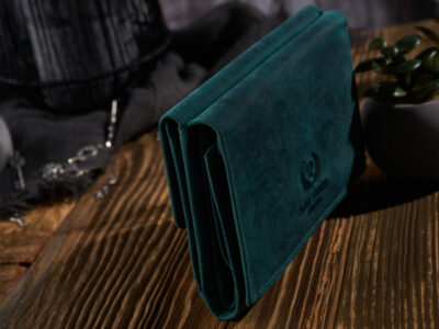 Zielony średniej wielkości skórzany portfel damski w stylu vintage Paolo Peruzzi - obrazek 8