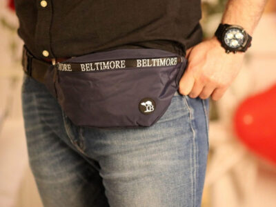 Saszetka biodrowa nerka wodoodporna granatowa Beltimore - obrazek 2