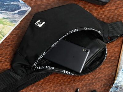 Saszetka biodrowa nerka wodoodporna czarna Beltimore - obrazek 3