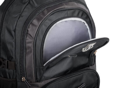 Duży 2-komorowy plecak szkolny / sportowy / do pracy w kolorze czarnym - obrazek 9