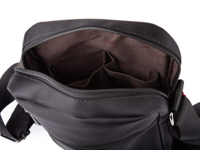 Czarna torba męska na ramię Pierre Cardin - średnia i wygodna na co dzień - obrazek 7