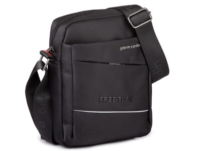 Czarna torba męska na ramię Pierre Cardin listonoszka miejska