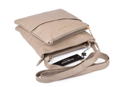 Elegancka mała beżowa torebka damska na ramię Jennifer Jones - obrazek 5