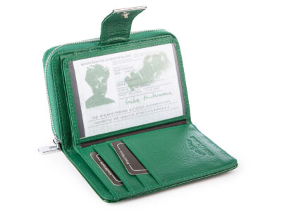 Zestaw prezentowy Etui na klucze zielone + Portfel damski zielony - obrazek 3