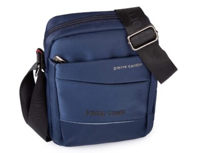 Niebieska torba męska na ramię Pierre Cardin listonoszka miejska - obrazek 2