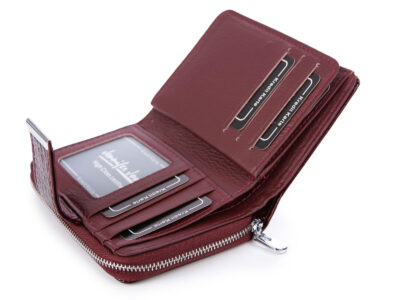 Zestaw prezentowy wizytownik burgund + Portfel damski burgund - obrazek 6