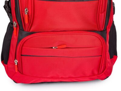 Duży 2-komorowy plecak szkolny / sportowy / do pracy w kolorze czerwonym - obrazek 5