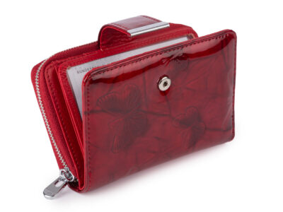 Zestaw prezentowy Etui na kluczeczerwone motylki + Portfel damski czerwone motylki - obrazek 3