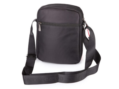 Czarno-niebieska torba męska na ramię Pierre Cardin - średnia i wygodna na co dzień - obrazek 3