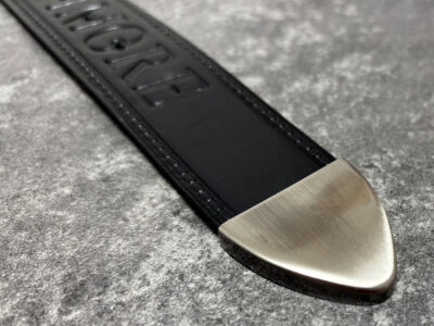 Pasek męski skórzany do spodni typu jeans czarny z klasyczną klamrą Beltimore 125 cm - obrazek 3