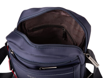 Granatowa torba męska na ramię Pierre Cardin - średnia  i wygodna na co dzień - obrazek 7