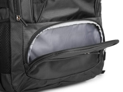 Duży 2-komorowy plecak szkolny / sportowy / do pracy w kolorze czarnym - obrazek 10