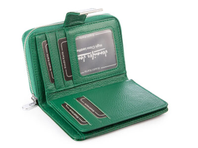 Zestaw prezentowy Etui na klucze zielone + Portfel damski zielony - obrazek 4