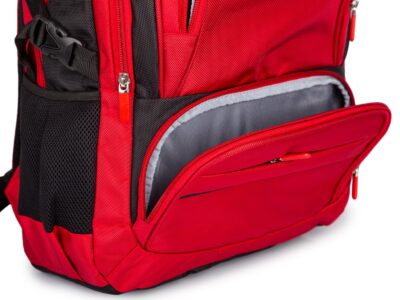 Duży 2-komorowy plecak szkolny / sportowy / do pracy w kolorze czerwonym - obrazek 9