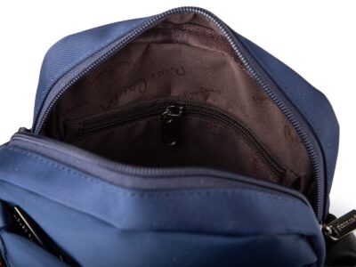 Niebieska torba męska na ramię Pierre Cardin listonoszka miejska - obrazek 7