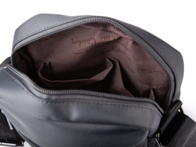 Szara torba męska na ramię Pierre Cardin - średnia  i wygodna na co dzień - obrazek 8