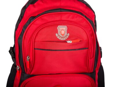 Duży 2-komorowy plecak szkolny / sportowy / do pracy w kolorze czerwonym - obrazek 6