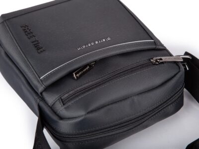 Szara torba męska na ramię Pierre Cardin - średnia  i wygodna na co dzień - obrazek 7