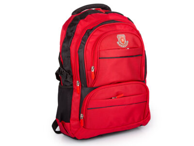 Duży 2-komorowy plecak szkolny / sportowy / do pracy w kolorze czerwonym