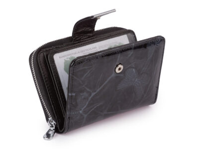 Zestaw prezentowy Etui na klucze czarne motylki + Portfel damski czarny motylki - obrazek 3