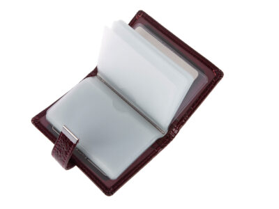 Zestaw prezentowy wizytownik burgund + Portfel damski burgund - obrazek 9