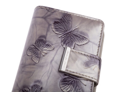 Zestaw prezentowy Etui na klucze srebrne motylki + Portfel damski srebrny motylki - obrazek 8