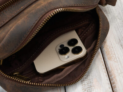 Ciemnobrązowa listonoszka męska na ramię ze skóry naturalnej Paolo Peruzzi - obrazek 6