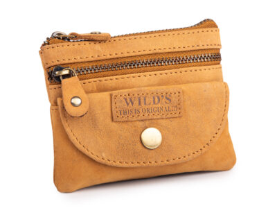 Etui na klucze skórzane w stylu vintage piaskowy beż