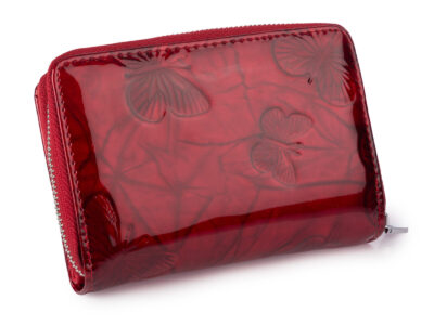 Zestaw prezentowy Etui na kluczeczerwone motylki + Portfel damski czerwone motylki - obrazek 2