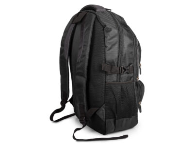 Duży 2-komorowy plecak szkolny / sportowy / do pracy w kolorze czarnym - obrazek 2