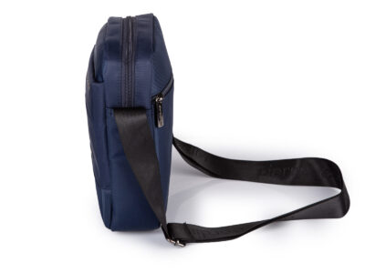 Niebieska torba męska na ramię Pierre Cardin listonoszka miejska - obrazek 4