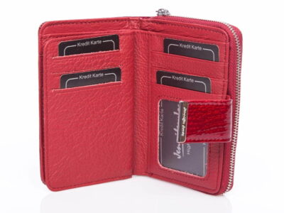 Zestaw prezentowy Etui na klucze czerwone + Portfel damski czerwony - obrazek 6