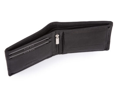 Zgrabny, czarny portfel męski z miękkiej skóry naturalnej J Jones RFID - obrazek 4