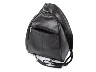 Plecak damski miejski skórzany nappa na jedno ramię poszerzany Sergej Axis - obrazek 9