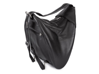 Plecak damski miejski skórzany nappa na jedno ramię poszerzany Sergej Axis - obrazek 3