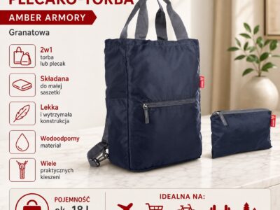 Plecak i torba w jednym składana do małej torebki - obrazek 18