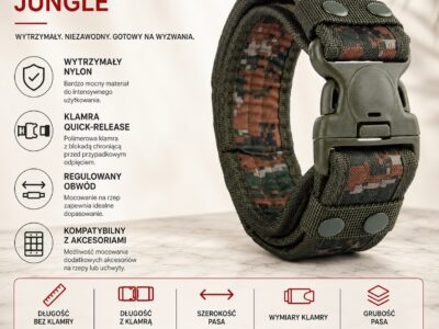 Pas taktyczny Quick Release z blokadą 5 cm pikselowy wzór Marpat SERGEJ JUNGLE - obrazek 8